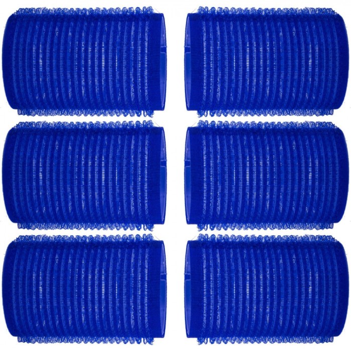 Bigudiuri Păr, Set 6 Bucăți, Culoare Albastră, Diametru 3 cm