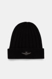 Aeronautica Militare căciulă din bumbac culoarea negru, CU0063UL00485