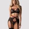 Set Novenes Obsessive, Negru, XS/S
