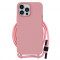 Husa pentru iPhone 15 Pro, Techsuit Crossbody Lanyard, Pink