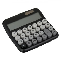 Calculator Eco&#039;Calc, 12 Cifre, Taste Gri și Negru, Baterie Inclusă