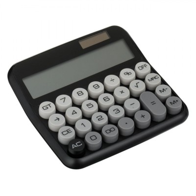 Calculator Eco&amp;#039;Calc, 12 Cifre, Taste Gri și Negru, Baterie Inclusă foto