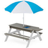Masa picnic pentru copii 3 in 1 cu umbrela de soare