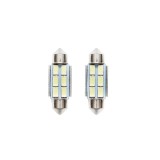 Set 2 becuri LED SOFIT 36 mm 12V, lumina rece 6500K, Breckner Germany