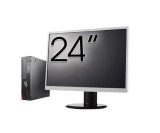 Pachet Calculator Second Hand Fujitsu Esprimo D556 SFF, Intel Core i3-6100 3.70GHz, 8GB DDR4, 256GB SSD + Monitor 24&amp;quot; NewTechnology Media
