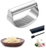Presa Usturoi Inox cu Maner Ergonomic + Curatator Silicon si Perie Curatare