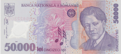ROMANIA 50000 LEI 2001(2004) UNC foto