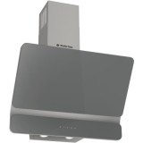 Hota decorativa Studio Casa Dual Plane Grey, 60 cm, 1 Motor Tubo, Putere de absorbtie 400 m3/h, Metal si sticla gri