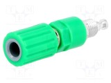 Conector banană 4mm soclu 36A 30VAC 60VDC &Oslash;6mm verde ELECTRO-PJP