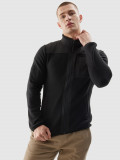 Polar cu guler regular pentru bărbați - negru, 4F Sportswear