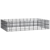 Padoc pentru c&acirc;ini de exterior, 55,3 m&sup2;, oțel