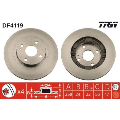 Set discuri frana Mazda 323 F 6 (Bj), 323 S 6 (Bj), 1.6 (BJ10M), 1.9 16V (BJ14), 2.0 (BJFW), 2.0 D, 2.0 TD, 1.8 Protege (BJ10M), 1.9 16V (BJ10M), 2.0 foto
