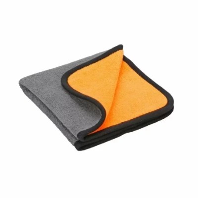 Laveta microfibra cu fata dubla Premium Quality - 40x40 cm - Gri/Portocaliu Garage AutoRide foto