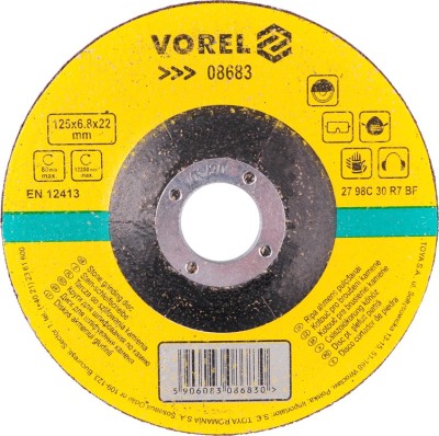 Disc pentru slefuit piatra 125x6.8x22 mm VOREL foto