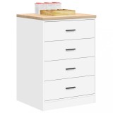 VidaXL Dulap depozitare garaj alb 60x51x85 cm lemn masiv de pin