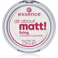 Essence All About Matt! pudră transparentă compactă 8 g