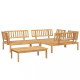 Set canapea gradina din paleti, 4 piese, lemn masiv de acacia