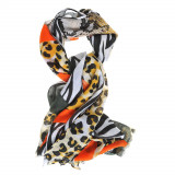 Esarfa cu model animal print 80x180 cm