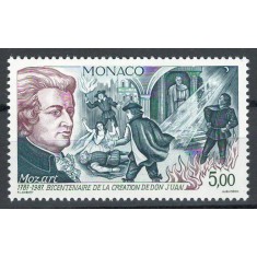 Monaco 1987 Mi 1839 MNH - 200 de ani &bdquo;Don Giovanni&rdquo; de Wolfgang Amadeus Mozart