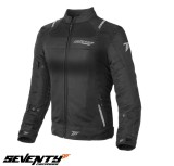Geaca (jacheta) femei pentru scuter - motocicleta Racing vara Seventy model SD-JR54 culoare: negru Negru XXL (63/64cm)