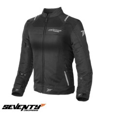 Geaca (jacheta) femei pentru scuter - motocicleta Racing vara Seventy model SD-JR54 culoare: negru Negru XXL (63/64cm)
