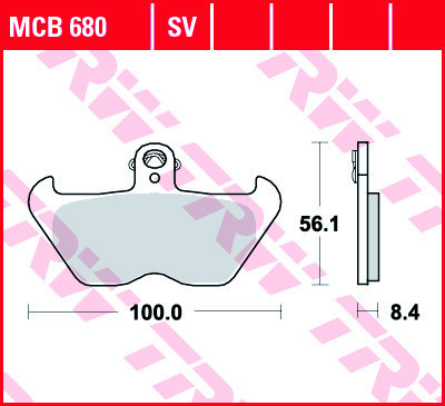 Set placute frana fata TRW MCB680 - BMW R 850 (97-01) - K1 1000 - K100 R (89-92) - R 1100 (93-01) - R 1150 (99-01) - R 1200 (98-02) foto