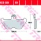 Set placute frana fata TRW MCB680 - BMW R 850 (97-01) - K1 1000 - K100 R (89-92) - R 1100 (93-01) - R 1150 (99-01) - R 1200 (98-02)