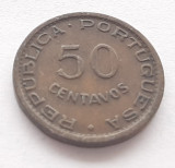 258. Moneda Angola 50 centavos 1955 (tiraj 1.126.400 buc)