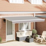 vidaXL Cortina Retractabilă Gri deschis 400 x 200 cm țesătură 3329875
