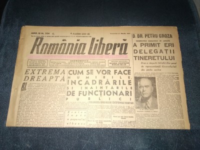 ZIAR ROMANIA LIBERA 31 MARTIE 1946 foto