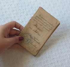 Carnet vechi de calatorie CFR , carnet CFR de colec?ie 1913-1921 foto