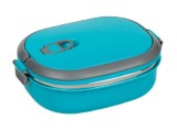 Recipient izotermic cu maner pentru alimente, turcoaz, 20x15x8 cm, plastic\inox, ConceptSeller, Oem