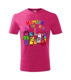 Tricou Personalizat Roz Number blocks pentru Copii 4