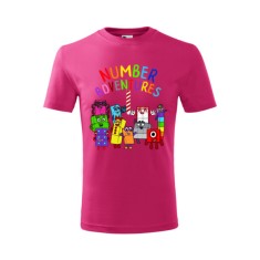 Tricou Personalizat Roz Number blocks pentru Copii 4