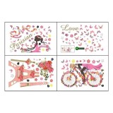 Cumpara ieftin Set 4 piese sticker decorativ pentru perete, 79.9 x 139. 9 cm, PVC, multicolor