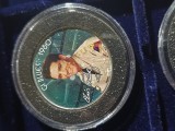 Colecție Elvis Presley &ndash; 12 monede JFK Half Dollar colorizate, Morgan Mint, cu casetă și certificat