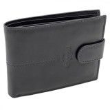 Portofel Bleumarin din Piele pentru Bărbați - Compact și Elegant, Ideal pentru Cadou, 12,5x9,5x2 cm