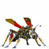 Puzzle 3D mecanic, insecta metal, 290 piese, multicolor, Altele, Unisex
