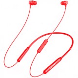 Casti Bluetooth Lenovo QE08 IPX5 Waterproof 9D Audio, Neckband, Rosii