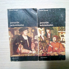 JOCURILE SCHIMBULUI - Fernand Braudel - Editura Meridiane, 1985, 461+444 p.