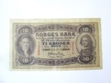 Cumpara ieftin Rara! Norvegia 10 Kroner 1944 WWII,bancnota din imagini