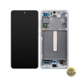 Display cu Touchscreen Samsung Galaxy S21 FE 5G G990 cu Rama Alb Service Pack GH82-26414B