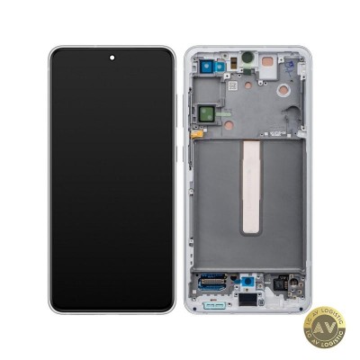 Display cu Touchscreen Samsung Galaxy S21 FE 5G G990 cu Rama Alb Service Pack GH82-26414B foto