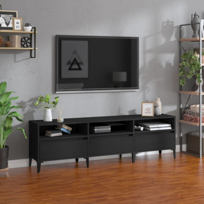 Comoda TV, negru, 150x30x44,5 cm, lemn prelucrat GartenMobel Dekor foto