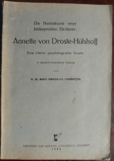 MARIA IMMACULATA TARNOVIETCHI:ANNETTE VON DROSTE-HULSHOFF/TEZA DOCTORAT1939LBGER foto