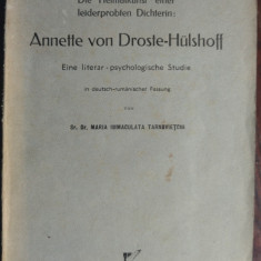 MARIA IMMACULATA TARNOVIETCHI:ANNETTE VON DROSTE-HULSHOFF/TEZA DOCTORAT1939LBGER