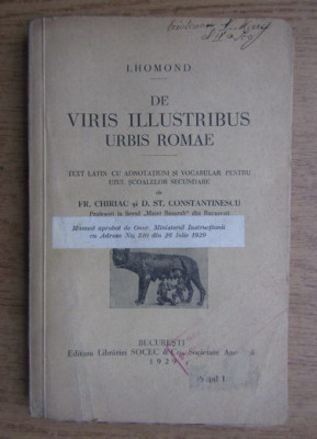Lhomond - De viris illustribus urbis romae (1929) foto
