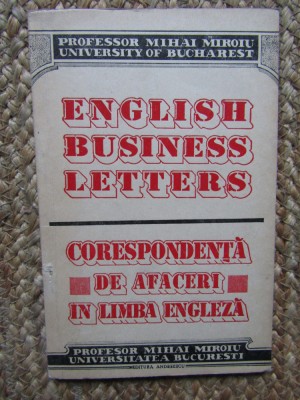 Miroiu - English business letters Corespondenta de afaceri in limba engleza foto