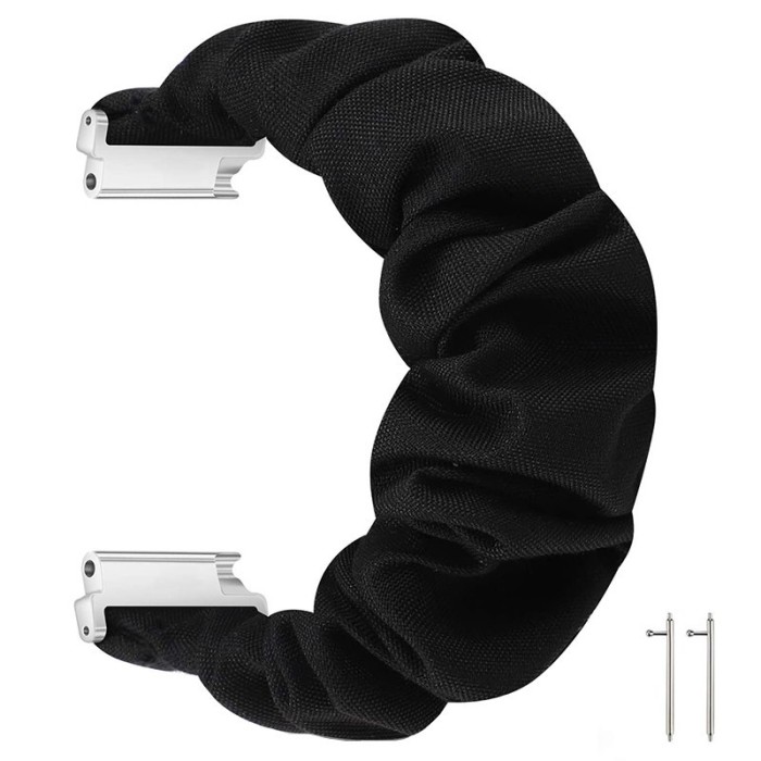 Curea textila elastica, compatibila Garmin Forerunner 55, telescoape Quick Release, Scrunchies 5