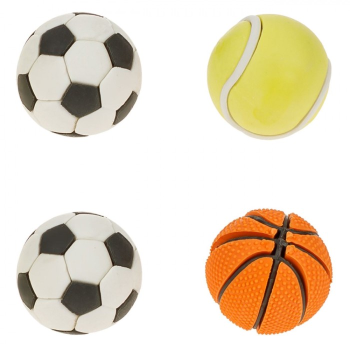 Set Radiere 3D, Model Minge, Diametru 2.5cm, Multicolor, 4 Bucăți